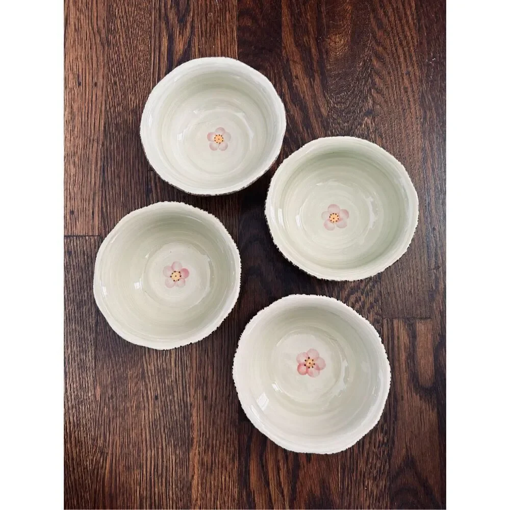 Franciscan Flora Coupe Cereal Bowls Green or Pink